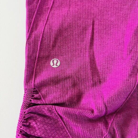 LULULEMON ATHLETICA Heathered Regal Plum In The Flow Crop II Leggings - US 8 - Picture 6 of 8